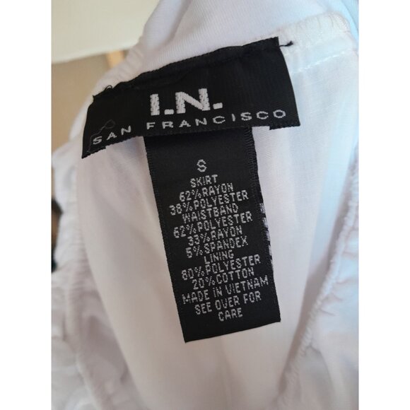 Womens Boho Tiered Cottagecore Prairie Lightweight Maxi Skirt White Size Small - Picture 6 of 7